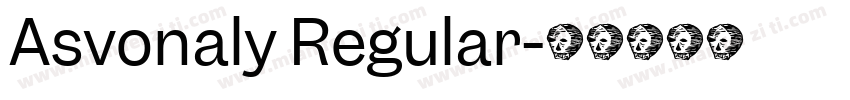 Asvonaly Regular字体转换